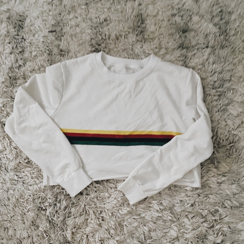 Cropped white long sleeve